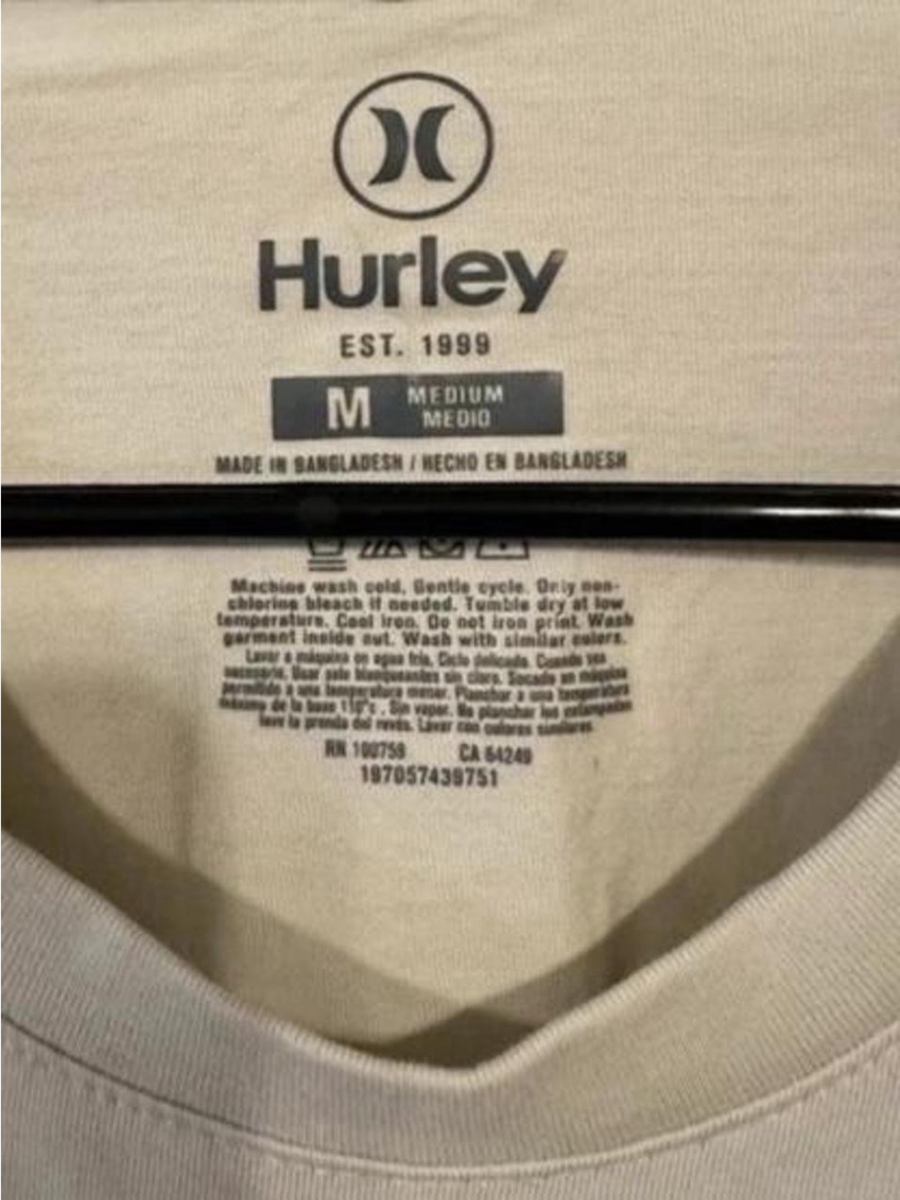 Hurley Men's Tan Graphic Short Sleeve Tee with Sunrise Logo - Picture 2 of 3
